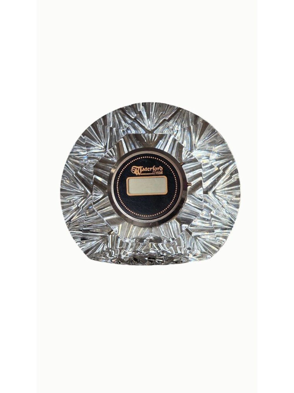 Waterford Crystal Digital Desk Clock Clear Cut Crystal Small Mantel Clock